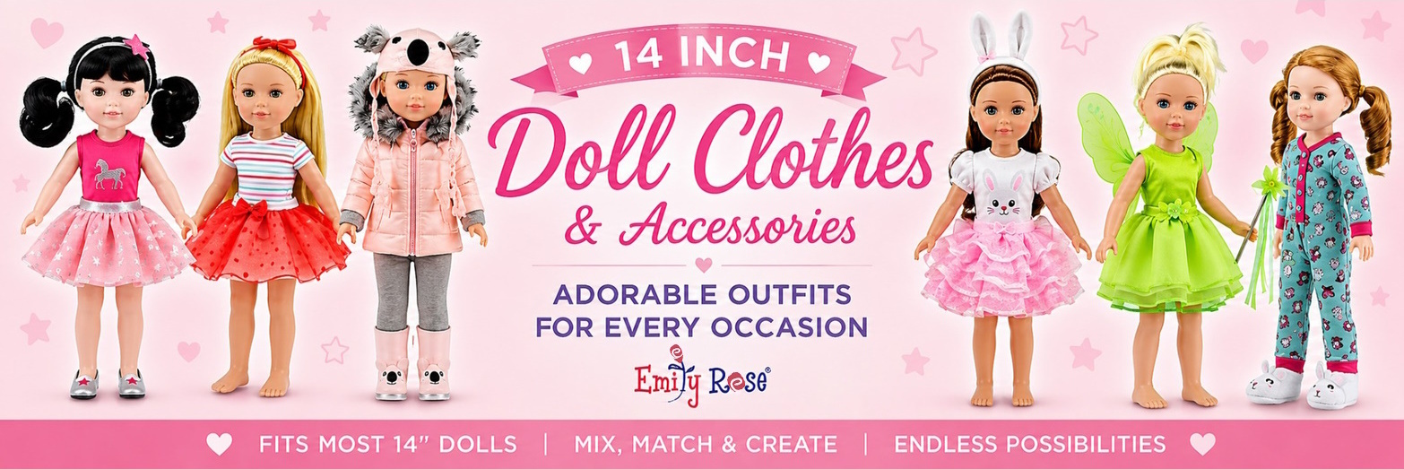 14 Inch Doll Clothes and Accessories by Emily Rose